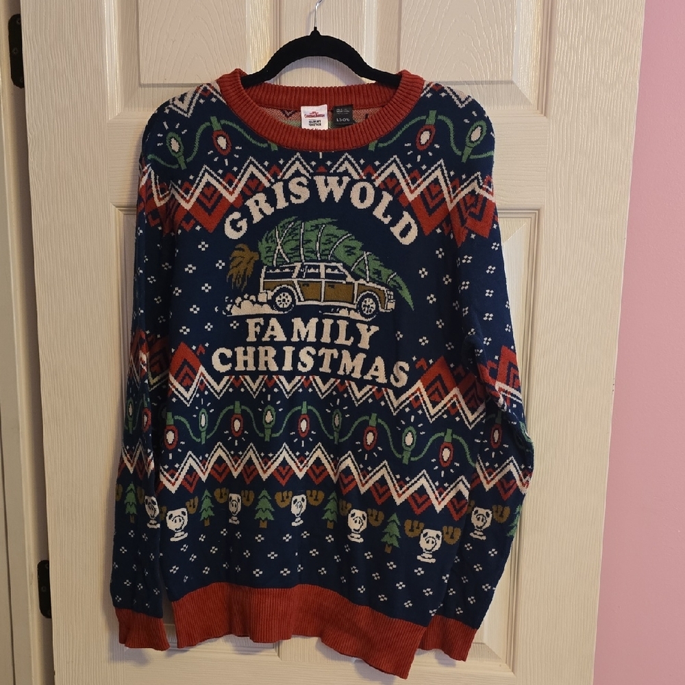 Nationa Lampoons‎ Christmas Vacation Griswold Sweater - Blue and Red